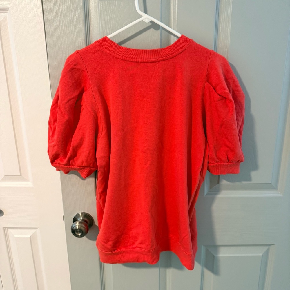Z Supply red/orange Puff-Sleeve Top - Picture 3 of 3